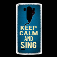 Coque LG G3 Keep Calm and Sing Bleu