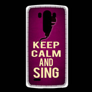 Coque LG G3 Keep Calm and Sing Rose