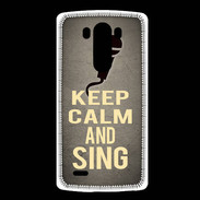 Coque LG G3 Keep Calm and Sing Gris
