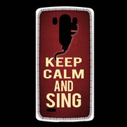 Coque LG G3 Keep Calm and Sing Rouge