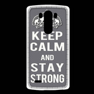 Coque LG G3 Keep Calm and Stay strong Gris