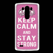 Coque LG G3 Keep Calm and Stay strong Rose