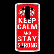 Coque LG G3 Keep Calm and Stay strong Rouge