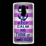 Coque LG G3 Keep Calm and Think Beach Rose