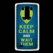 Coque LG G3 Keep Calm and Wait Alien Bleu