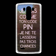 Coque LG G3 Code pin rose ZG