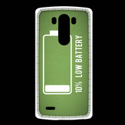 Coque LG G3 Low Battery vert ZG