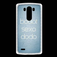 Coque LG G3 Boulot Sexo Dodo Bleu ZG