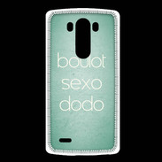 Coque LG G3 Boulot Sexo Dodo Vert ZG