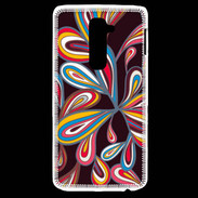 Coque LG G2 Flower power sur fond noir