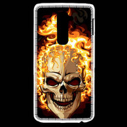Coque LG G2 Tête de mort en flamme 5