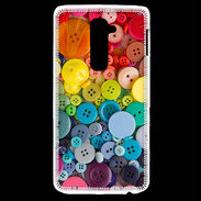 Coque LG G2 Arc en ciel de boutons de couture