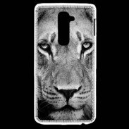 Coque LG G2 Lion en noir et blanc