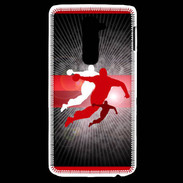 Coque LG G2 Illustration Handball en noir et rouge