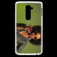 Coque LG G2 Femme metisse noire 3