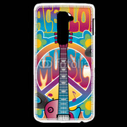 Coque LG G2 Peace love music 3