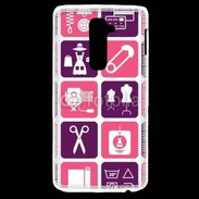 Coque LG G2 Fond symboles couturière