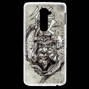 Coque LG G2 Visage de guerrier en dessin 50