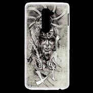 Coque LG G2 Visage de guerrier en dessin 52