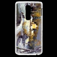 Coque LG G2 Peinture village rural