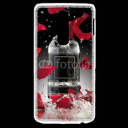 Coque LG G2 Bouteille alcool pétales de rose glamour