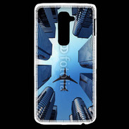 Coque LG G2 Avion de ligne au dessus des immeubles