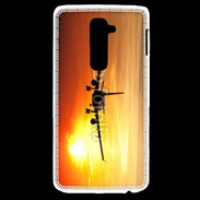 Coque LG G2 Avion de ligne et couché de soleil