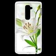 Coque LG G2 Fleurs de Lys blanc