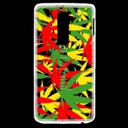 Coque LG G2 Fond de cannabis coloré