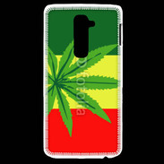 Coque LG G2 Drapeau reggae cannabis
