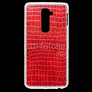 Coque LG G2 Effet crocodile rouge