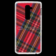 Coque LG G2 Mode tissus écossais rouge
