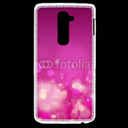 Coque LG G2 fond rose or