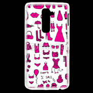 Coque LG G2 Fond fashion rose