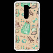 Coque LG G2 Fond fashion vert et marron