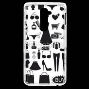 Coque LG G2 Fond fashion noir et blanc 2