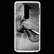 Coque LG G2 Elephant d'Afrique en noir et blanc