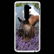 Coque LG G2 Cheval sentant la lavande 