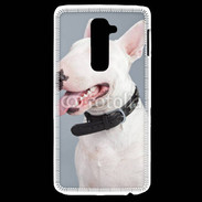 Coque LG G2 Portrait de Bull terrier blanc 5