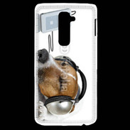 Coque LG G2 Chien écoutant de la musique