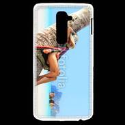 Coque LG G2 Sieste contre un palmier sur la plage