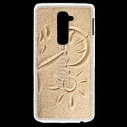 Coque LG G2 Soleil et sable sur la plage