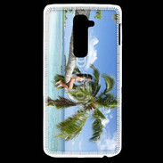 Coque LG G2 Palmier et charme sur la plage