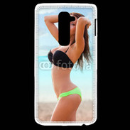 Coque LG G2 Belle femme à la plage 10