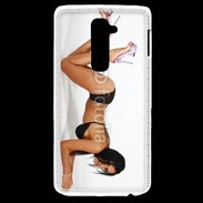 Coque LG G2 Femme brune sexy avec talon aiguille
