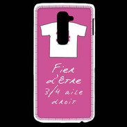 Coque LG G2 3/4 aile droit Bonus offensif-défensif Rose