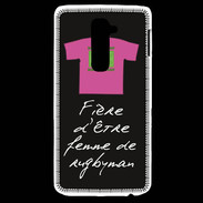 Coque LG G2 Femme de rugbyman Bonus offensif-défensif Noir