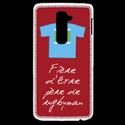 Coque LG G2 Père de rugbyman Bonus offensif-défensif Rouge 2