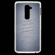 Coque LG G2 Les Folies Bleu Citation Oscar Wilde