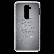 Coque LG G2 Public génie Noir Citation Oscar Wilde